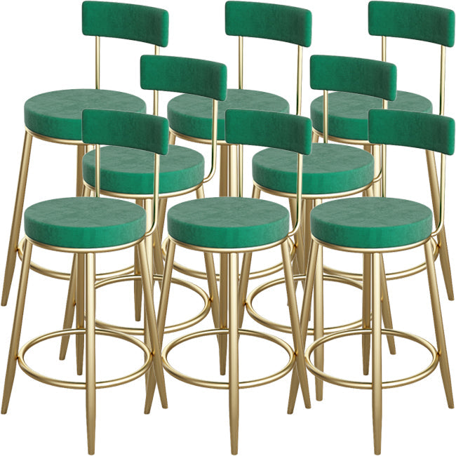 Industrial Bar Stools Low Back Dining Stools with Metal Base
