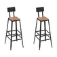 Industrial Metal Bar Stools Bar Height Outdoor Bar Stool with Black Base 2 Piece Set Square Clearhalo 'Bar Furniture' 'Bar Stools' 'bar_stools' 'furn' 'furn_bar_stools' 'Furniture' 'Kitchen & Dining Furniture' 7342783