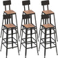 Industrial Metal Bar Stools Bar Height Outdoor Bar Stool with Black Base 6 Piece Set Square Clearhalo 'Bar Furniture' 'Bar Stools' 'bar_stools' 'furn' 'furn_bar_stools' 'Furniture' 'Kitchen & Dining Furniture' 7342788