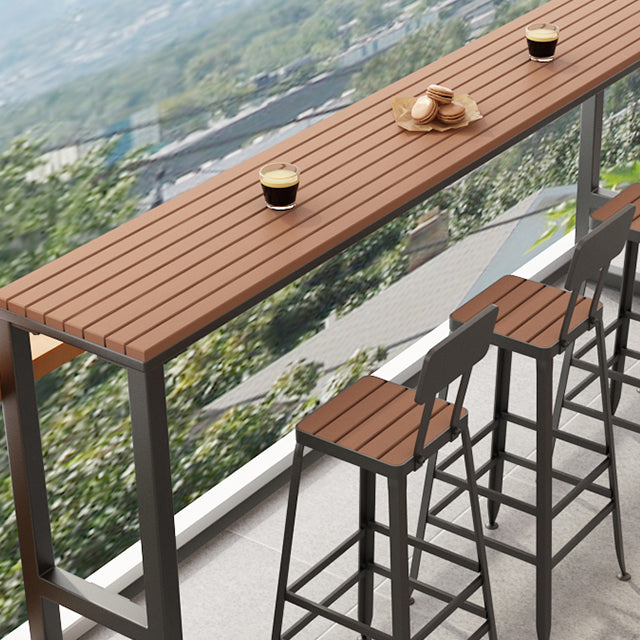 Industrial Metal Bar Stools Bar Height Outdoor Bar Stool with Black Base Clearhalo 'Bar Furniture' 'Bar Stools' 'bar_stools' 'furn' 'furn_bar_stools' 'Furniture' 'Kitchen & Dining Furniture' 7342792