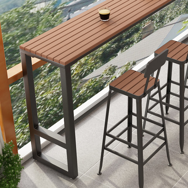 Industrial Metal Bar Stools Bar Height Outdoor Bar Stool with Black Base Clearhalo 'Bar Furniture' 'Bar Stools' 'bar_stools' 'furn' 'furn_bar_stools' 'Furniture' 'Kitchen & Dining Furniture' 7342794