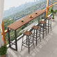 Industrial Metal Bar Stools Bar Height Outdoor Bar Stool with Black Base Clearhalo 'Bar Furniture' 'Bar Stools' 'bar_stools' 'furn' 'furn_bar_stools' 'Furniture' 'Kitchen & Dining Furniture' 7342796