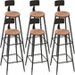 Industrial Metal Bar Stools Bar Height Outdoor Bar Stool with Black Base 6 Piece Set Round Clearhalo 'Bar Furniture' 'Bar Stools' 'bar_stools' 'furn' 'furn_bar_stools' 'Furniture' 'Kitchen & Dining Furniture' 7342798