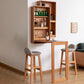 Mesa de comedor de bar contemporánea interior Mesa de bar de madera de cerezo rectangular