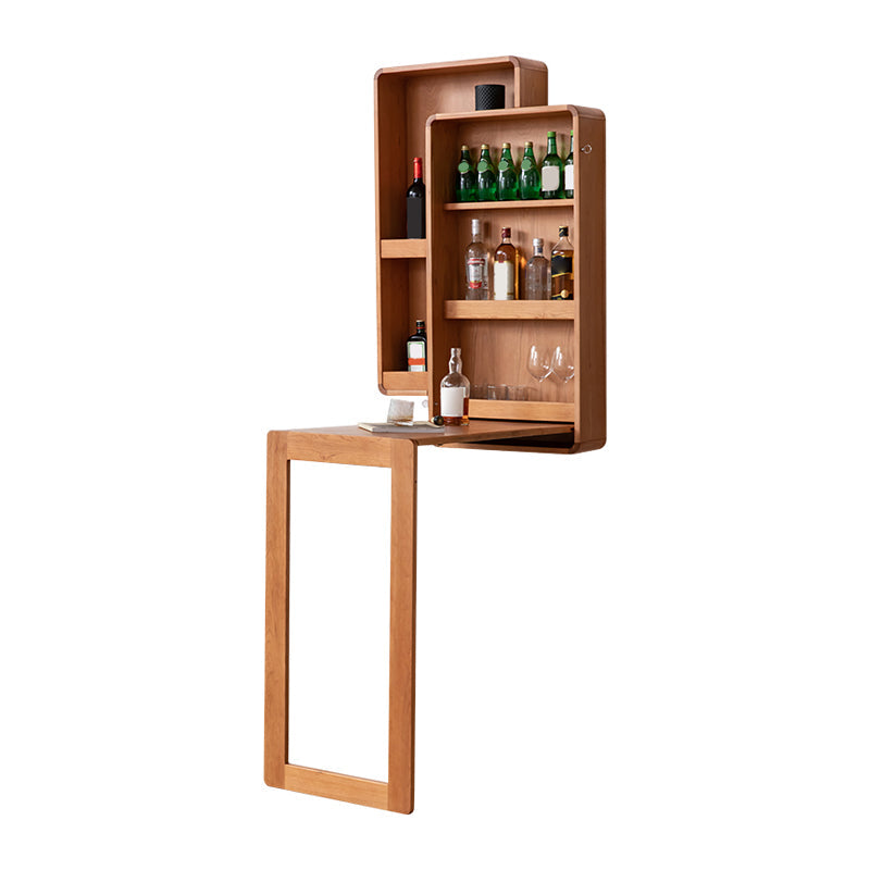 Mesa de comedor de bar contemporánea interior Mesa de bar de madera de cerezo rectangular