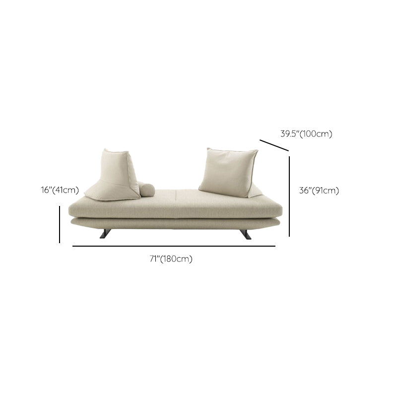 Modern Chaise Lounge Couch Cushioned Chaise Lounge with Pillow Clearhalo 'Chairs & Seating' 'Chaise Lounge' 'chaise_lounge' 'furn' 'furn_chaise_lounge' 'Furniture' 'Living Room Furniture' 7343188