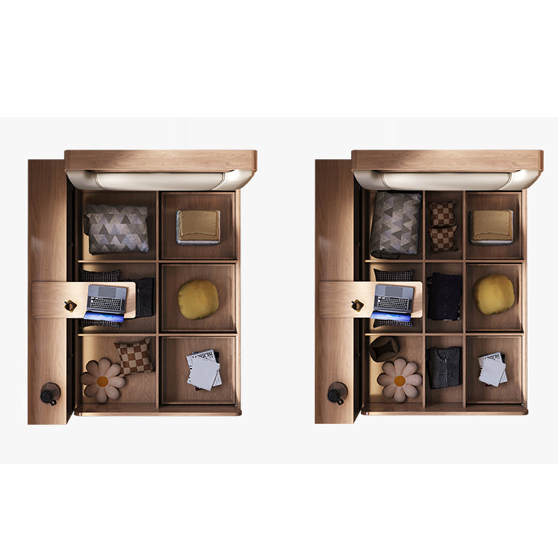 Cama de cabecera tapizada de madera de cama estándar contemporánea