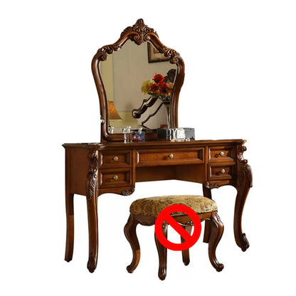 Traditional Bedroom Makeup Vanity Desk Table Solid Wood Vanity Dressing Table with Drawer