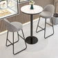 Juego de mesa de bar redonda moderna, mesa de bar con tapa de piedra de 1/3 piezas y taburetes de cuero