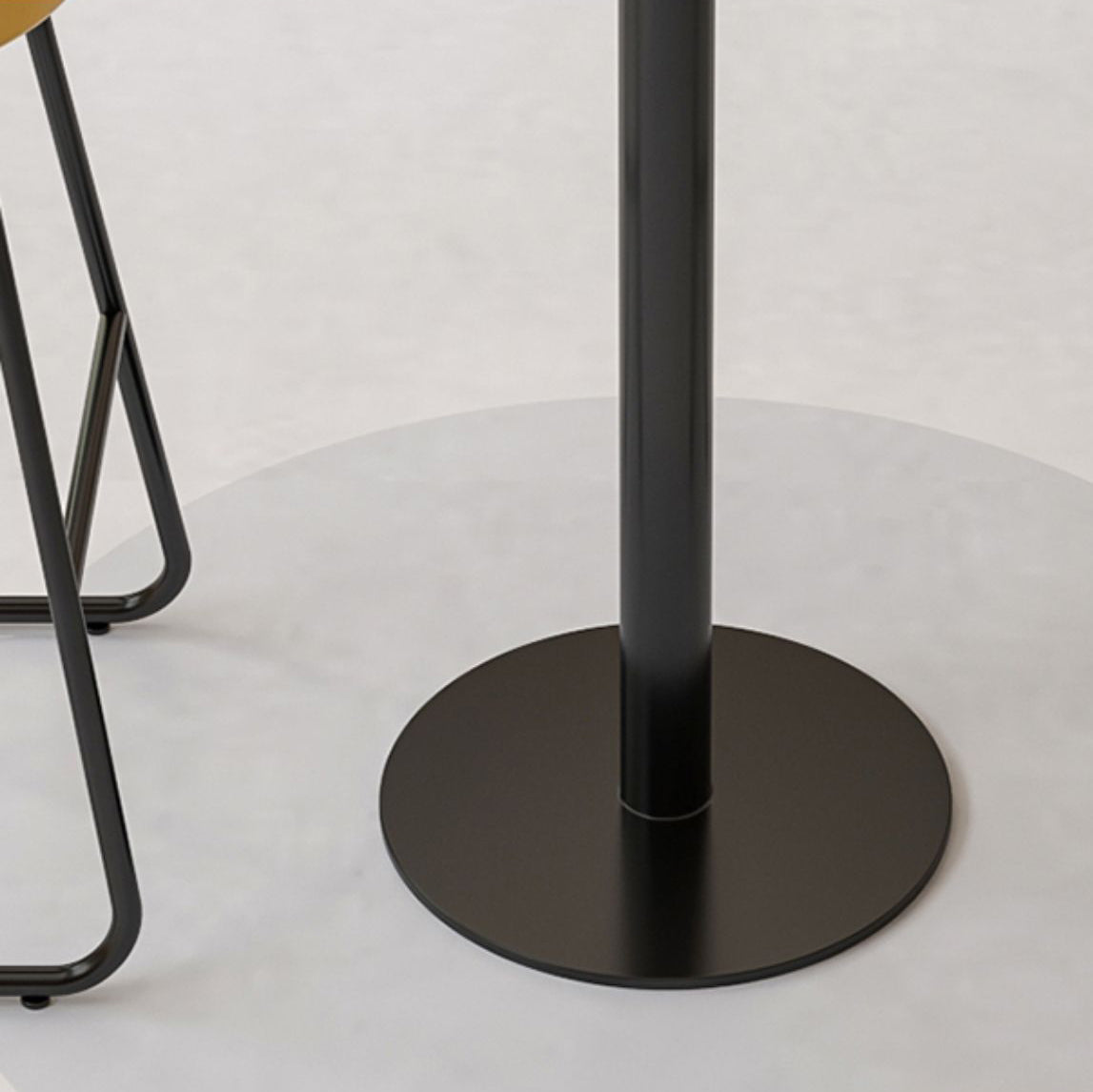 Juego de mesa de bar redonda moderna, mesa de bar con tapa de piedra de 1/3 piezas y taburetes de cuero