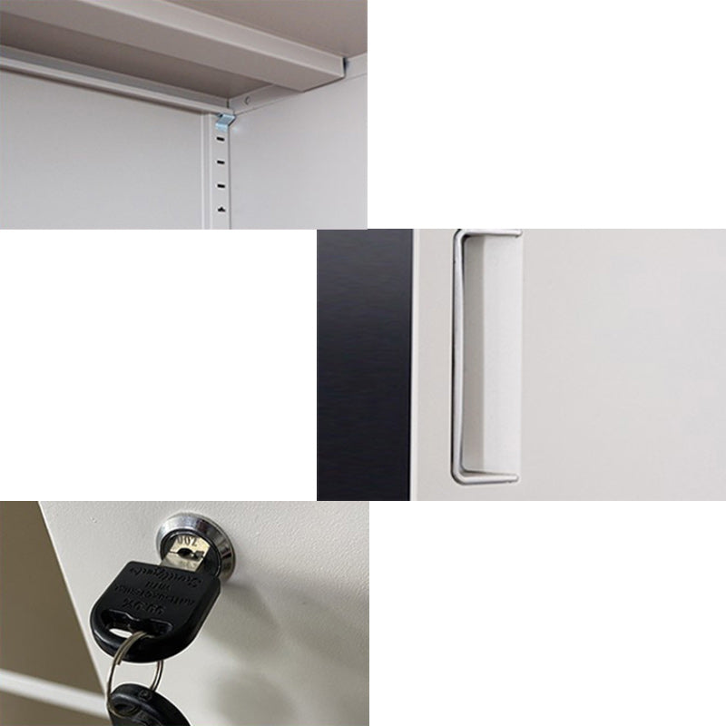 Contemporary File Cabinet Metal Frame Key Lock Lateral File Cabinet for Office Clearhalo 'Filing Cabinets' 'filling_cabinets' 'furn' 'furn_filling_cabinets' 'Furniture' 'Office Furniture' 7343754