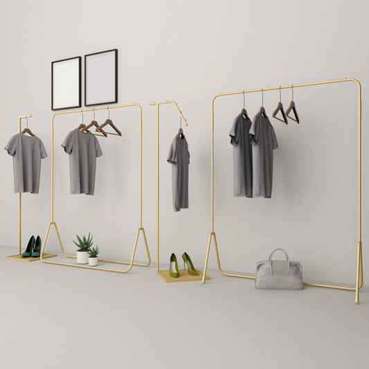Luxurious Coat Hanger Free Standing Solid Color Metal Coat Rack Clearhalo 'Entry & Mudroom Furniture' 'furn' 'furn_hall_tree_coat_racks' 'Furniture' 'Hall Trees & Coat Racks' 'hall_tree_coat_racks' 7343992