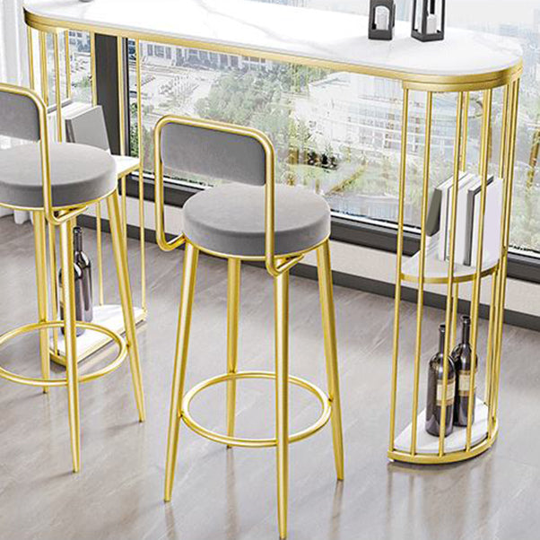 Double Pedestal Bar Table Set 1/3 Pcs Metal Frame Bar Table and Stools