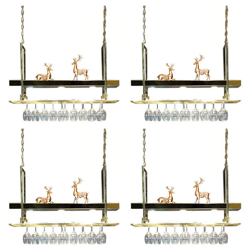 Roestvrijstalen wijnrek moderne hangende wijnrekhouder in goud