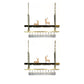 Stainless Steel Wine Rack Modern Hanging Wine Rack Holder in Gold