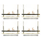 Stainless Steel Wine Rack Modern Hanging Wine Rack Holder in Gold