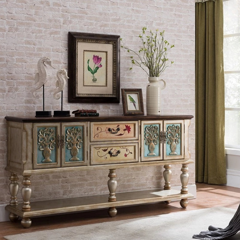36.6" Tall Wood Accent Cabinet, Industrial Rectangle Accent Chest with Doors Clearhalo 'Cabinets & Chests' 'cabinets_chests' 'furn' 'furn_cabinets_chests' 'Furniture' 'Living Room Furniture' 7344072