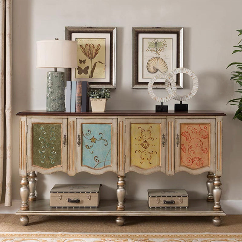 36.6" Tall Wood Accent Cabinet, Industrial Rectangle Accent Chest with Doors 71"L x 16"W x 37"H Gold Clearhalo 'Cabinets & Chests' 'cabinets_chests' 'furn' 'furn_cabinets_chests' 'Furniture' 'Living Room Furniture' 7344081