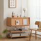 1 Door Storage Cabinet, Modern Rectangular Wooden Cabinet, 35.4"W x 16.9"L x 34.8"H Clearhalo 'Cabinets & Chests' 'cabinets_chests' 'furn' 'furn_cabinets_chests' 'Furniture' 'Living Room Furniture' 7344088