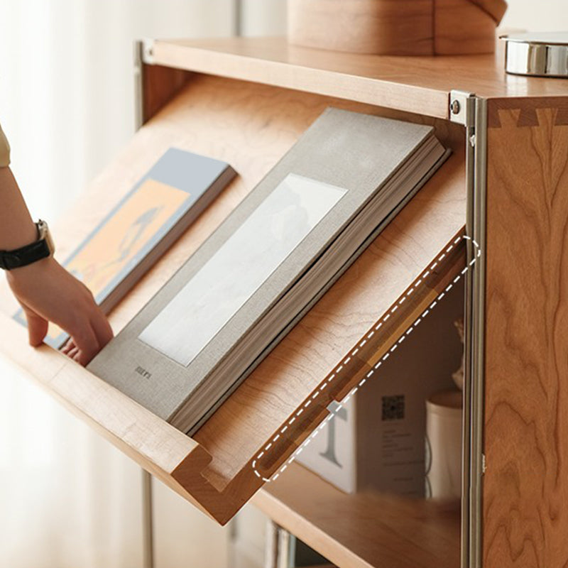 1 Door Storage Cabinet, Modern Rectangular Wooden Cabinet, 35.4"W x 16.9"L x 34.8"H Clearhalo 'Cabinets & Chests' 'cabinets_chests' 'furn' 'furn_cabinets_chests' 'Furniture' 'Living Room Furniture' 7344097