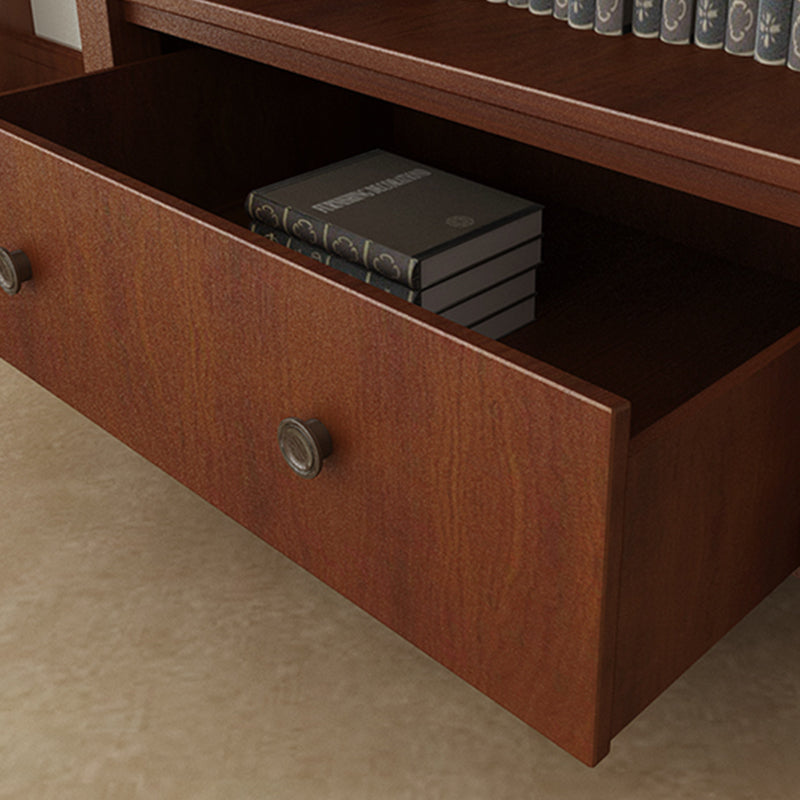 Eigentijdse houten boekenplank standaard gesloten back -boekenkast met 1 lade