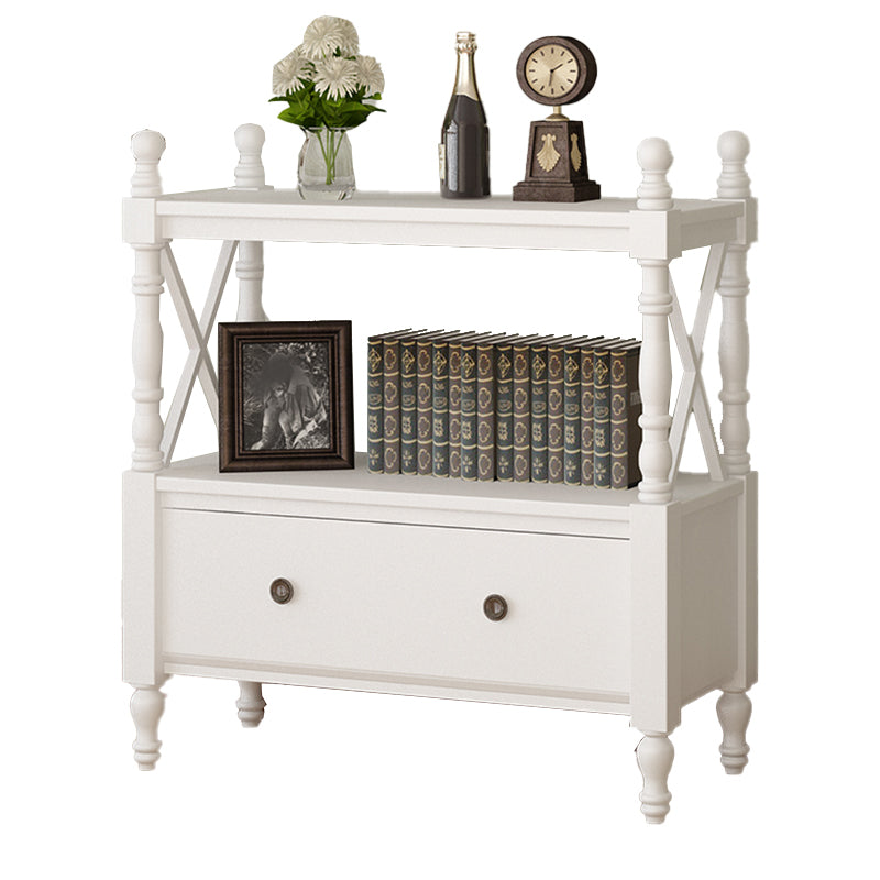 Eigentijdse houten boekenplank standaard gesloten back -boekenkast met 1 lade