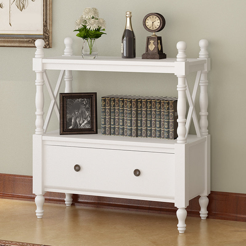 Eigentijdse houten boekenplank standaard gesloten back -boekenkast met 1 lade