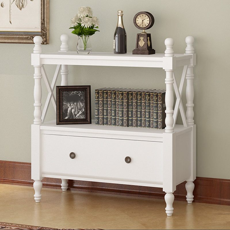 Eigentijdse houten boekenplank standaard gesloten back -boekenkast met 1 lade