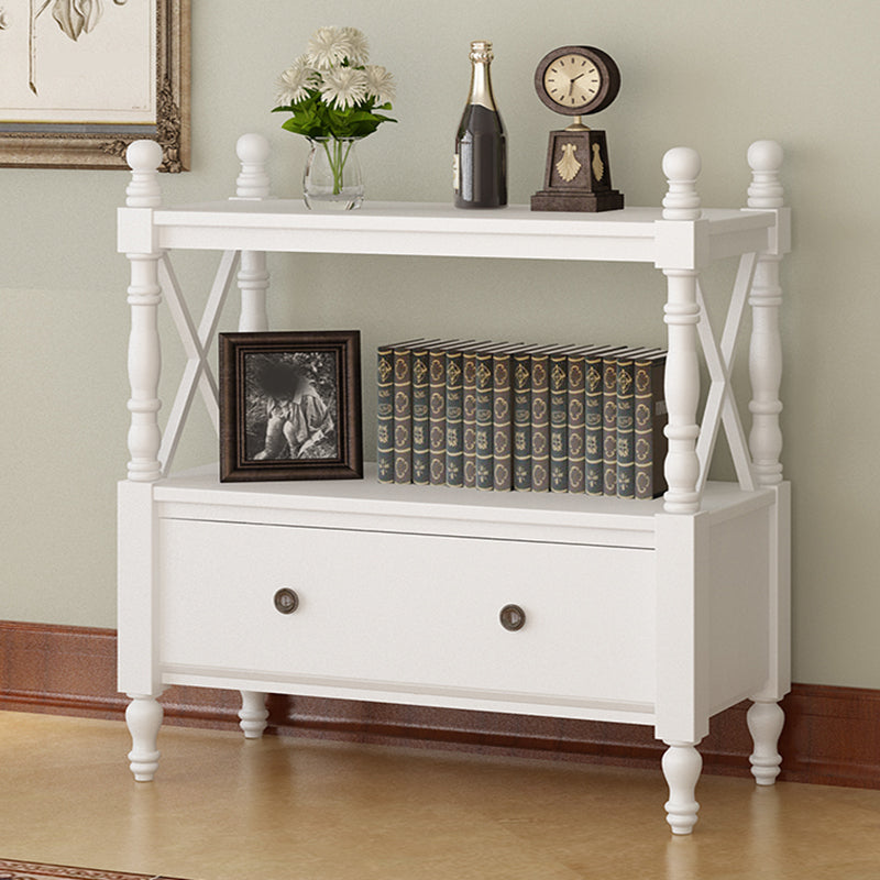 Eigentijdse houten boekenplank standaard gesloten back -boekenkast met 1 lade