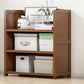 Contemporary Closed Back Bookcase Standard Engineered Wood Bookshelf