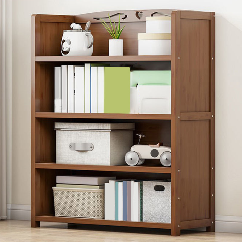 Contemporary Closed Back Bookcase Standard Engineered Wood Bookshelf
