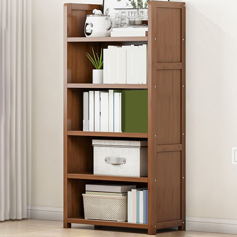 Contemporary Closed Back Bookcase Standard Engineered Wood Bookshelf