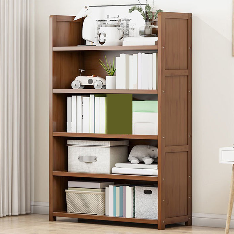 Contemporary Closed Back Bookcase Standard Engineered Wood Bookshelf