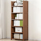 Contemporary Closed Back Bookcase Standard Engineered Wood Bookshelf
