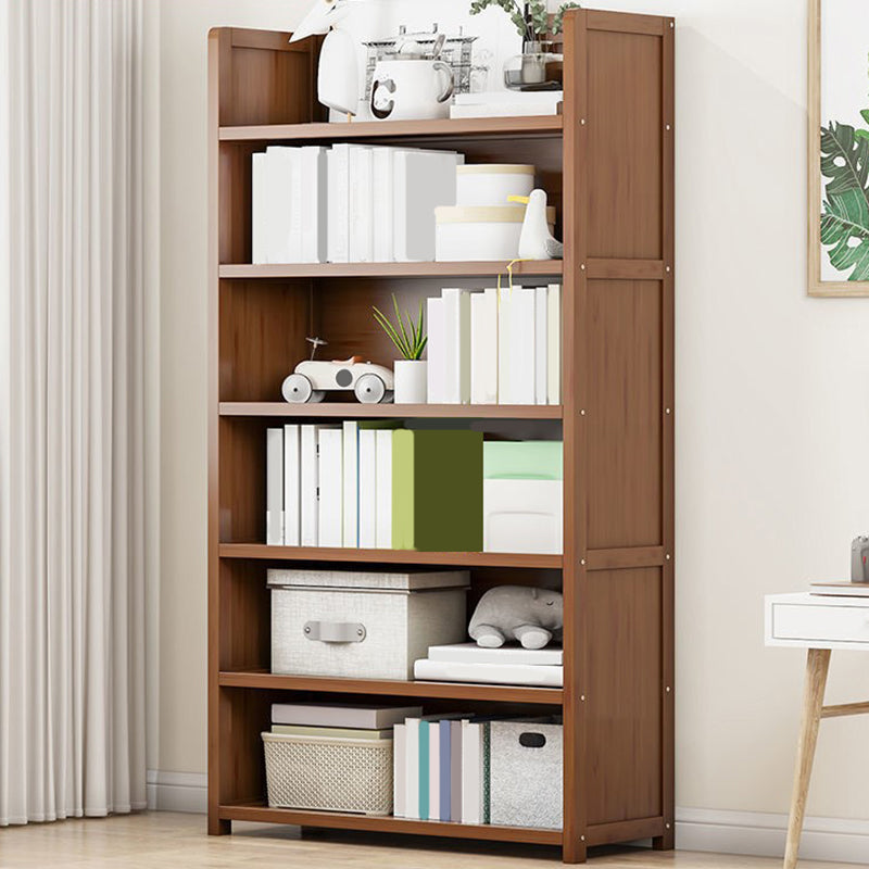 Contemporary Closed Back Bookcase Standard Engineered Wood Bookshelf