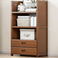 Contemporary Closed Back Bookcase Standard Engineered Wood Bookshelf