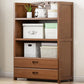 Contemporary Closed Back Bookcase Standard Engineered Wood Bookshelf