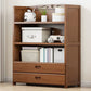 Contemporary Closed Back Bookcase Standard Engineered Wood Bookshelf