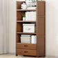 Contemporary Closed Back Bookcase Standard Engineered Wood Bookshelf