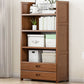 Contemporary Closed Back Bookcase Standard Engineered Wood Bookshelf