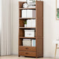 Contemporary Closed Back Bookcase Standard Engineered Wood Bookshelf