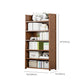 Contemporary Closed Back Bookcase Standard Engineered Wood Bookshelf