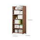 Contemporary Closed Back Bookcase Standard Engineered Wood Bookshelf