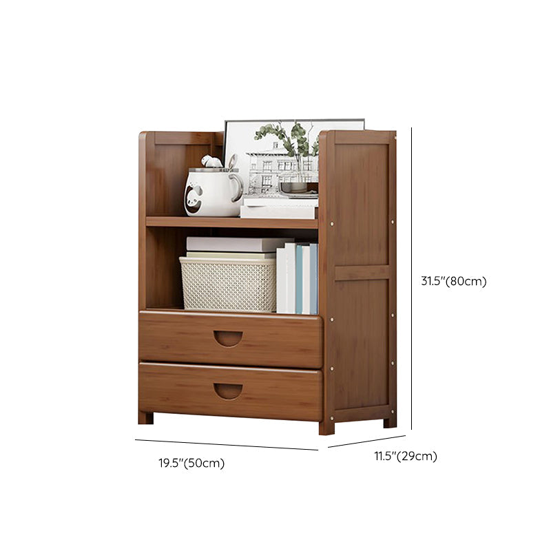 Contemporary Closed Back Bookcase Standard Engineered Wood Bookshelf