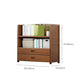 Contemporary Closed Back Bookcase Standard Engineered Wood Bookshelf