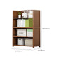 Contemporary Closed Back Bookcase Standard Engineered Wood Bookshelf