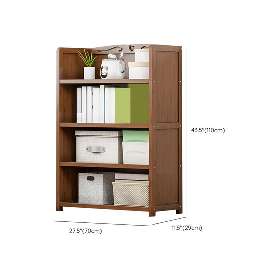 Contemporary Closed Back Bookcase Standard Engineered Wood Bookshelf