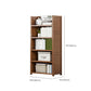 Contemporary Closed Back Bookcase Standard Engineered Wood Bookshelf