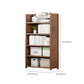 Contemporary Closed Back Bookcase Standard Engineered Wood Bookshelf