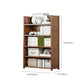 Contemporary Closed Back Bookcase Standard Engineered Wood Bookshelf
